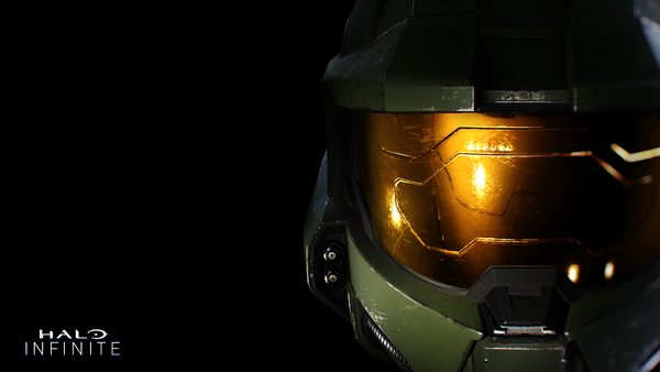 A close-up of the Master Chief's helmet.
