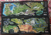 The game boards "Hammer" and "Anvil" included in RISK, which can combine to create a Forge World-inspired map.