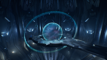 Screenshot taken from Halo: Campaign Evolved campaign level Assault on the Control Room.