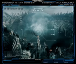 Holographic readout of Oban created by Axis for the Halo 5: Guardians intro