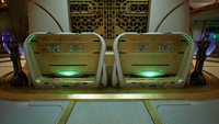 Meluth'qelos-pattern energy swords stored near the training yard.